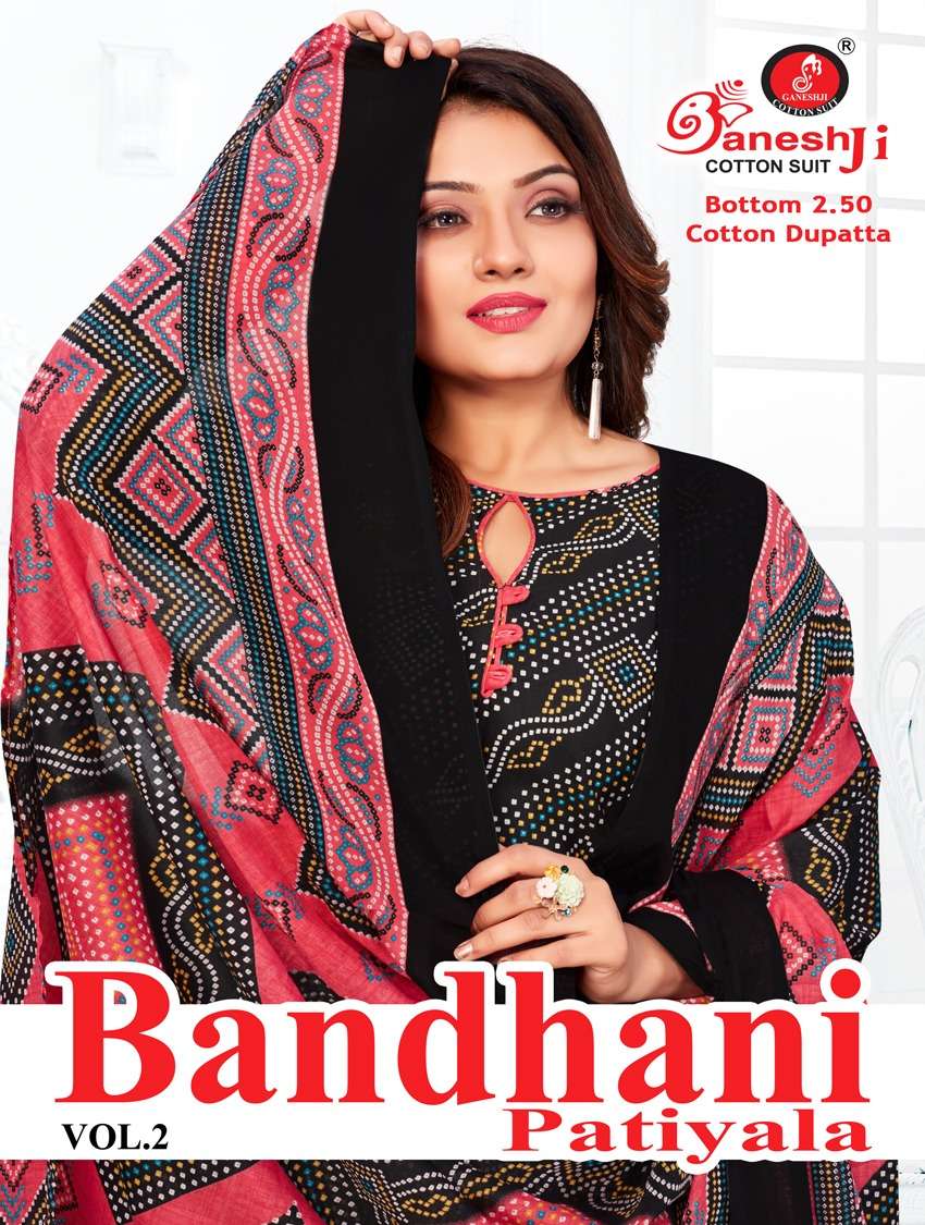 Ganeshji Bandhani Patiyala vol-2 series 2001-2012 heavy indo cotton suit