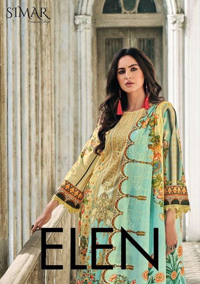 glossy elen series 01-06 pure viscose muslin digital print suit