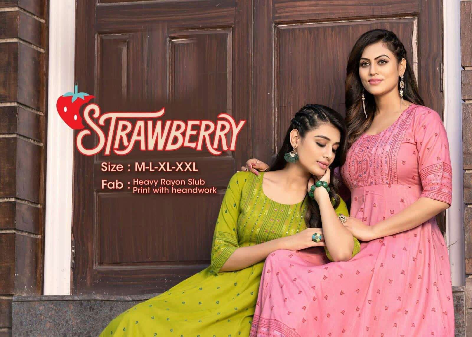 golden strawberry series 101-106 heavy rayon slub kurti 