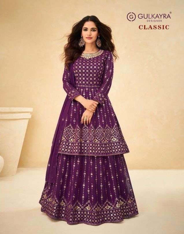 gulkayra classic series 7139 real georgette suit