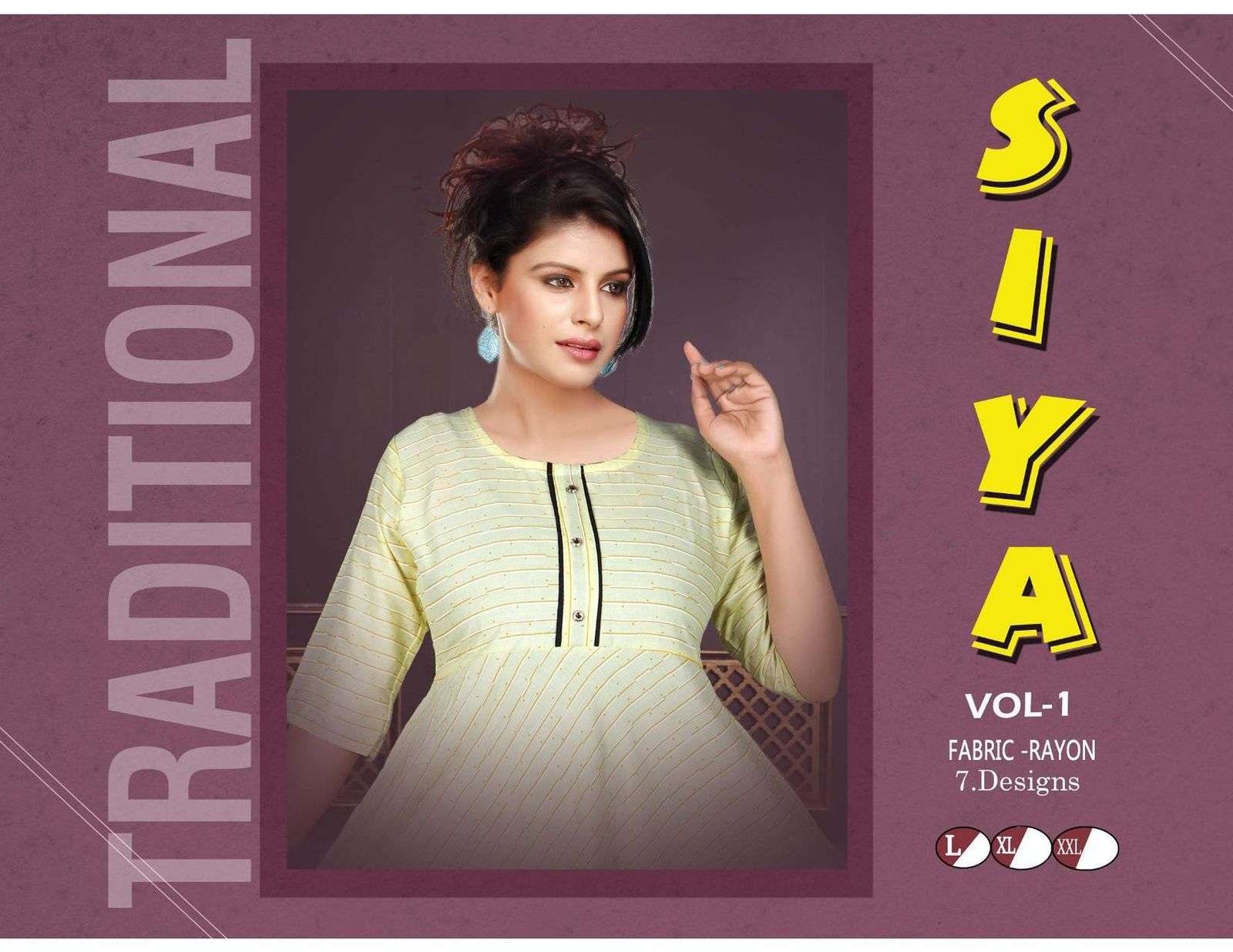 honey siya vol 1 series 101-107 rayon print kurti 