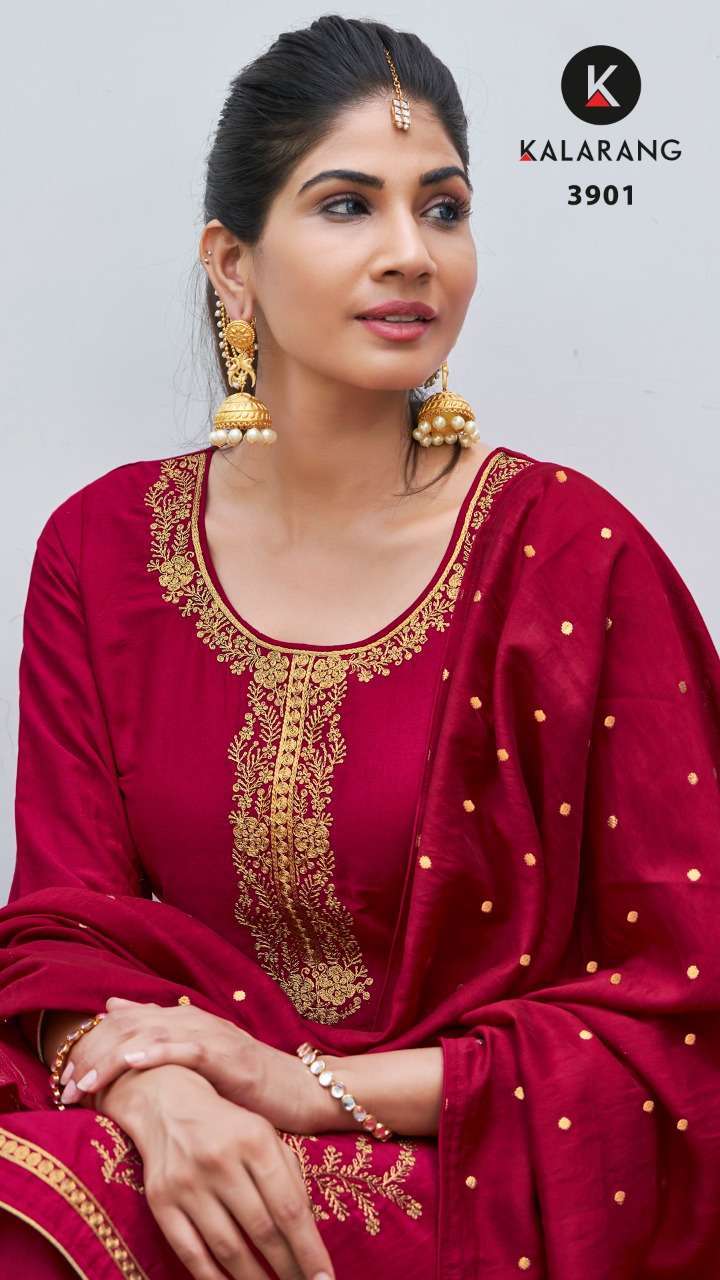 kalarang inaya series 3901-3904 heavy parampara silk suit