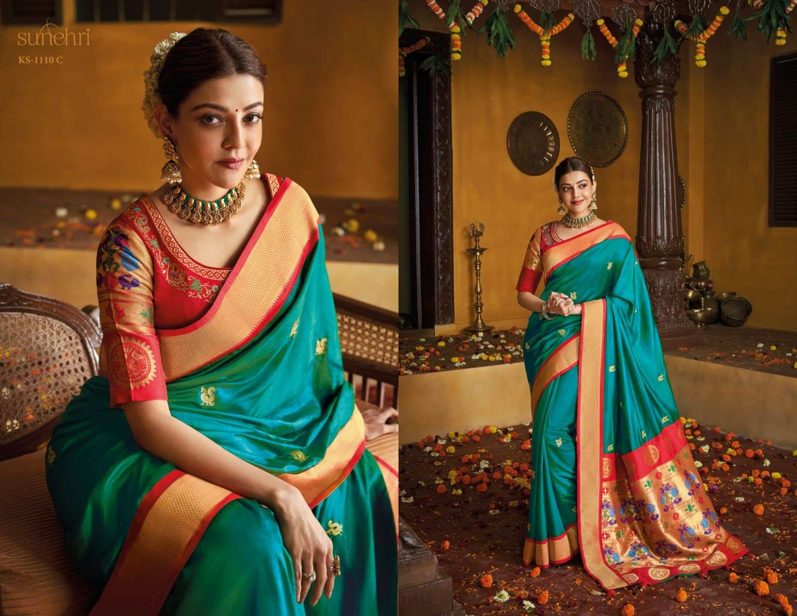 KIMORA SERIES 1307-1110 HITS DESIGNER PURE SILK SAREE 