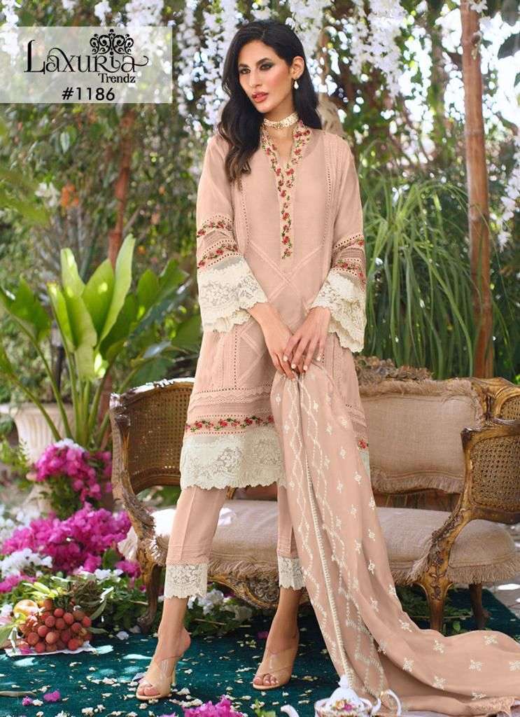 laxuria trendz 1186 faux georgette readymade suit