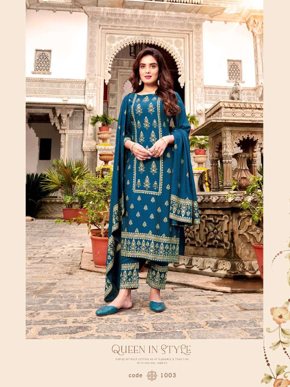 PARIDHI DESIGNER HEAVY 14 KG RAYON READYMADE SUIT 