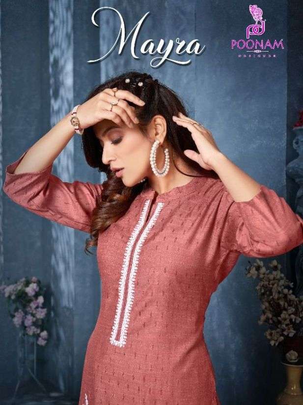 poonam mayra series 1001-1009 pure rayon kurti