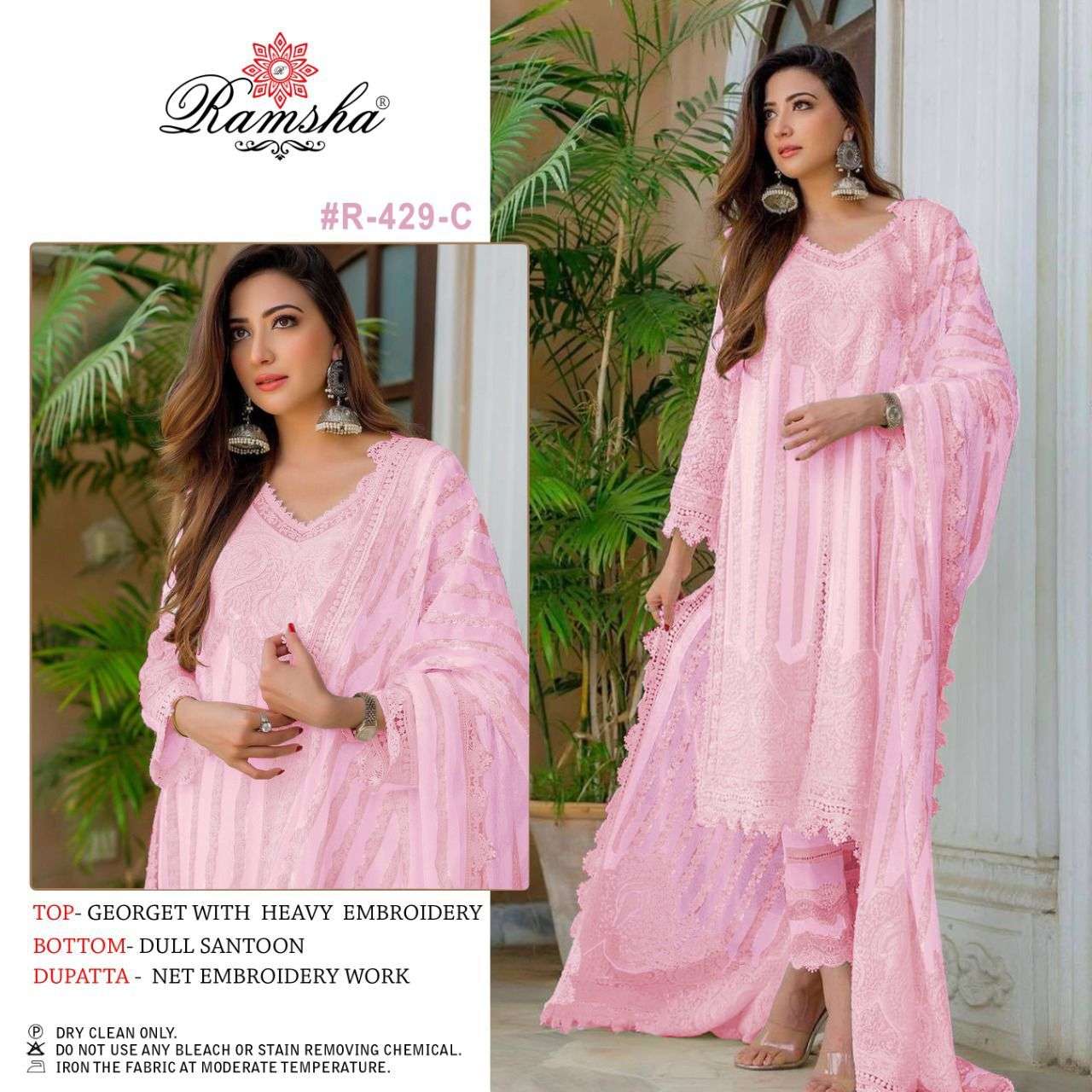 RAMSHA R-429 NX DESIGNER GEORGETTE SUIT 