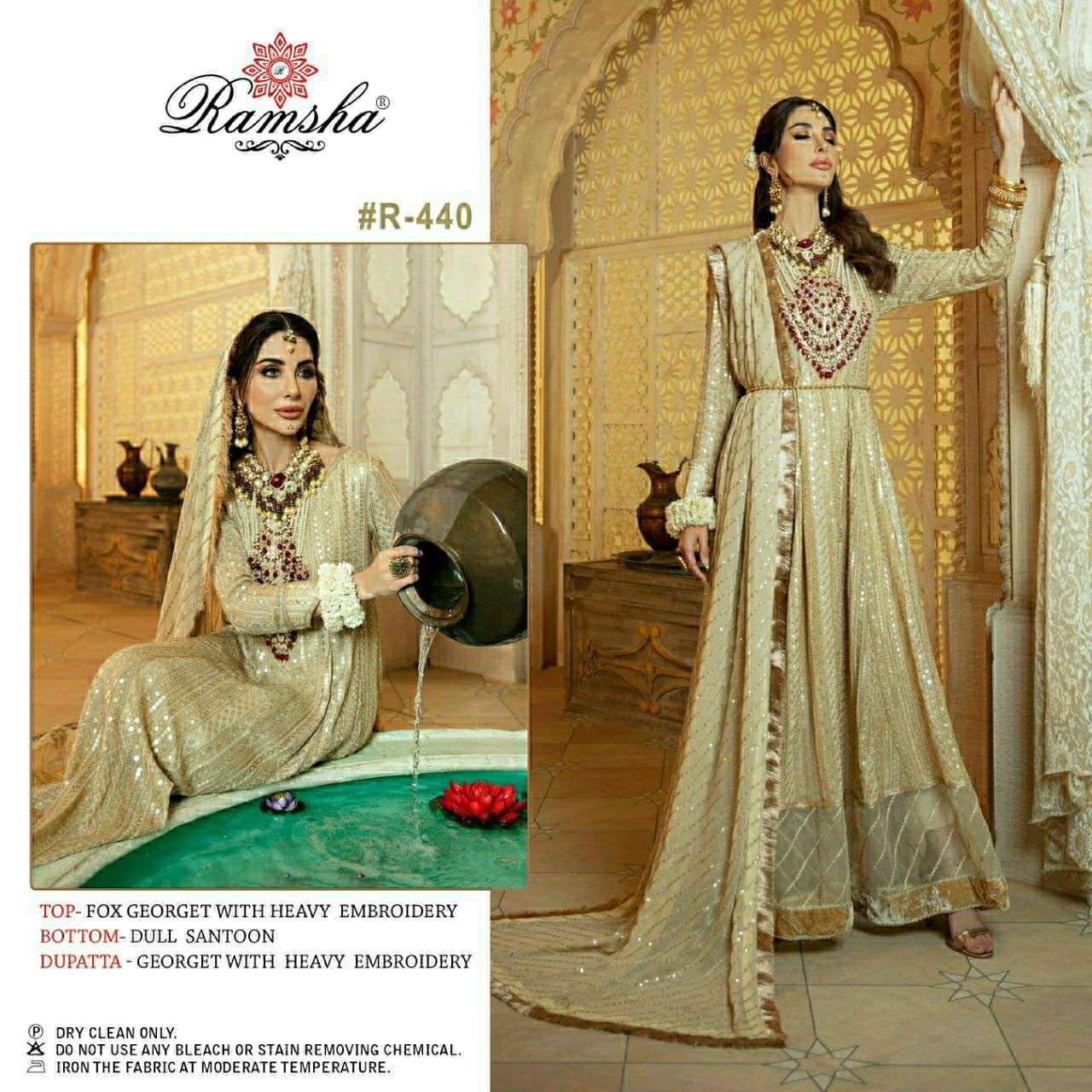 RAMSHA R-440 DESIGNER GEORGETTE SUIT 