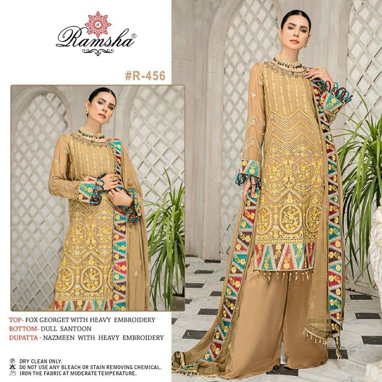 RAMSHA R-456 DESIGNER GEORGETTE SUIT 