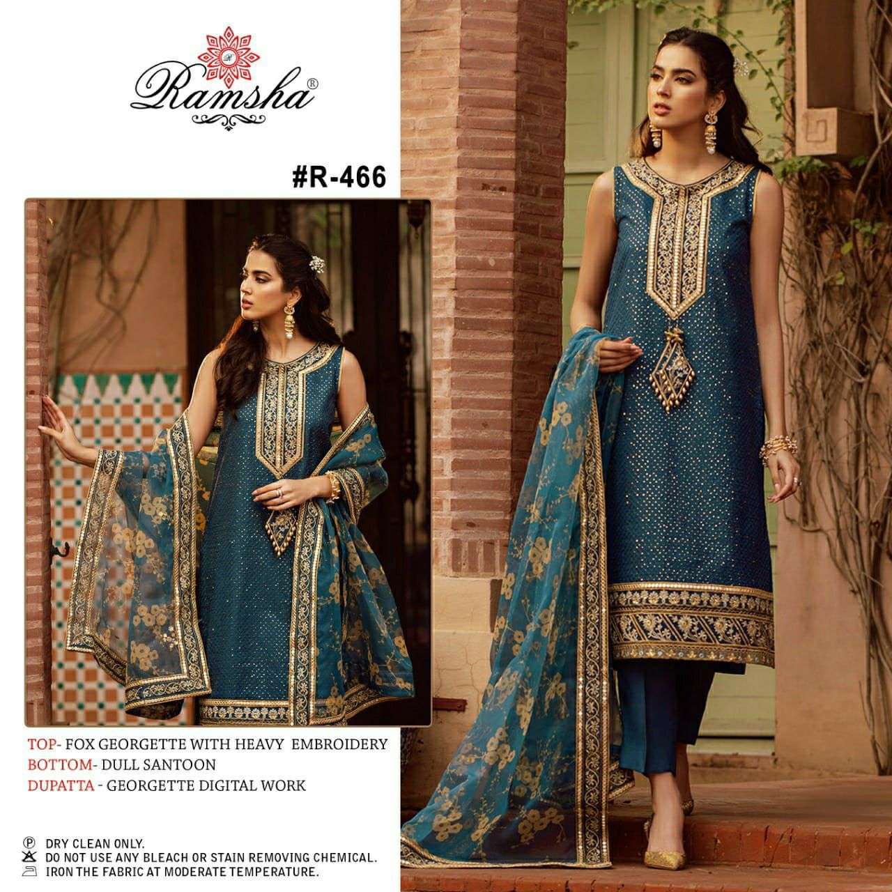 RAMSHA R-466 DESIGNER GEORGETTE SUIT 