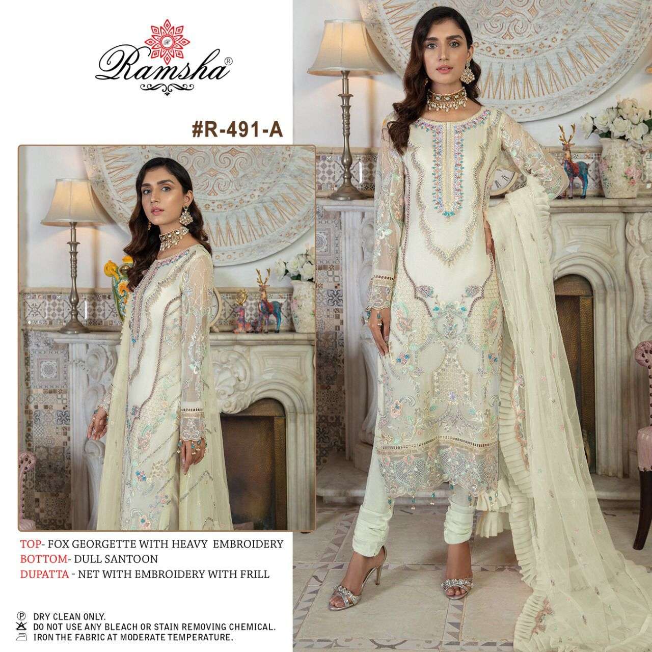 RAMSHA R-491 NX DESIGNER GEORGETTE SUIT 