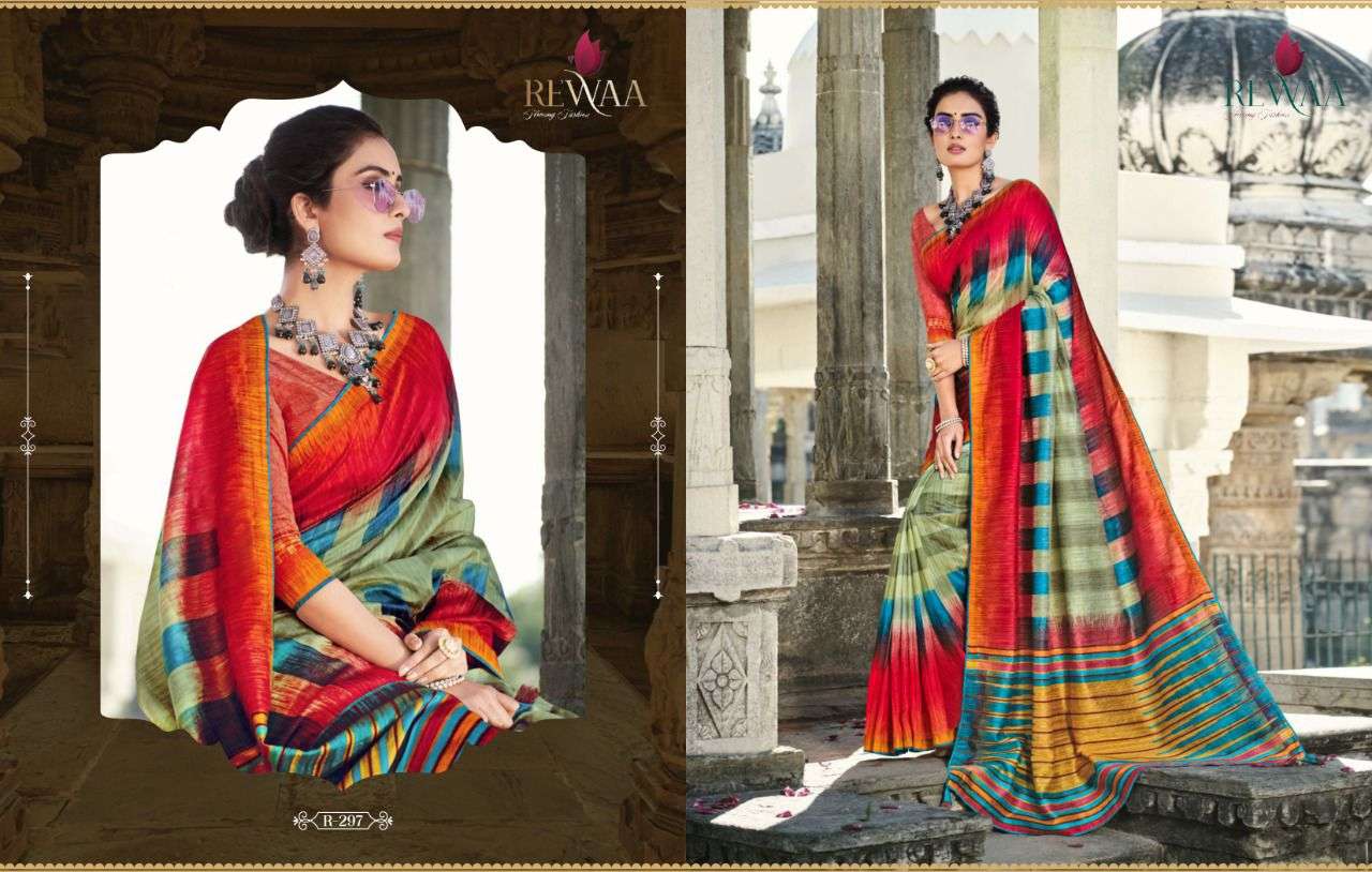 REWAA ALBELI DESIGNER DYEABLE GADHWAL SILK SAREE 