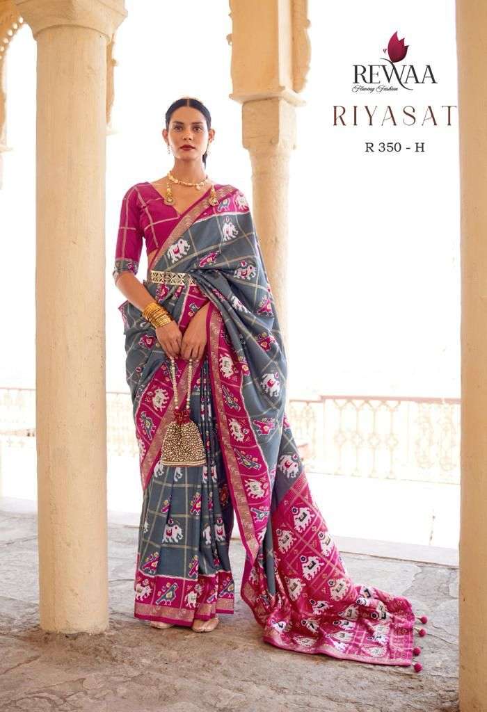 REWAA RIYASAT DESIGNER PURE SILK DESIGNER PATOLA SAREE