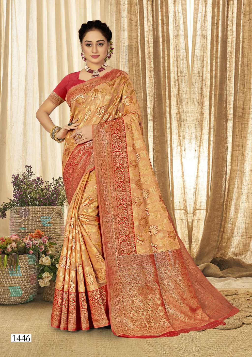 riwazo anupriya series 1441-1446 organza woven saree