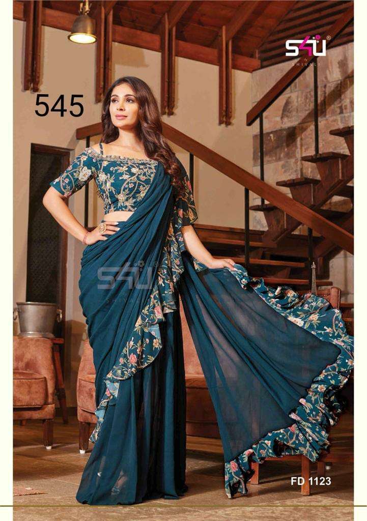 s4u 545 design beautiful saree combo set