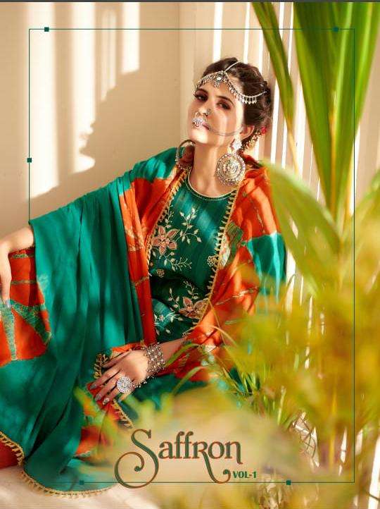 saffron vol 1 series 101-108 silk lining readymade suit 