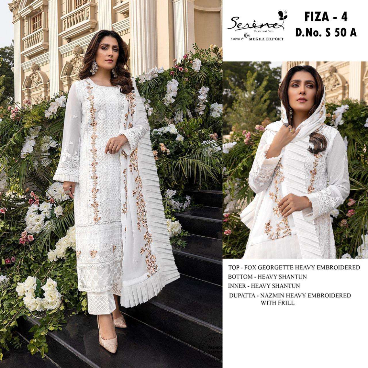 serene S-50 faux georgette suit with heavy embroidered suit 