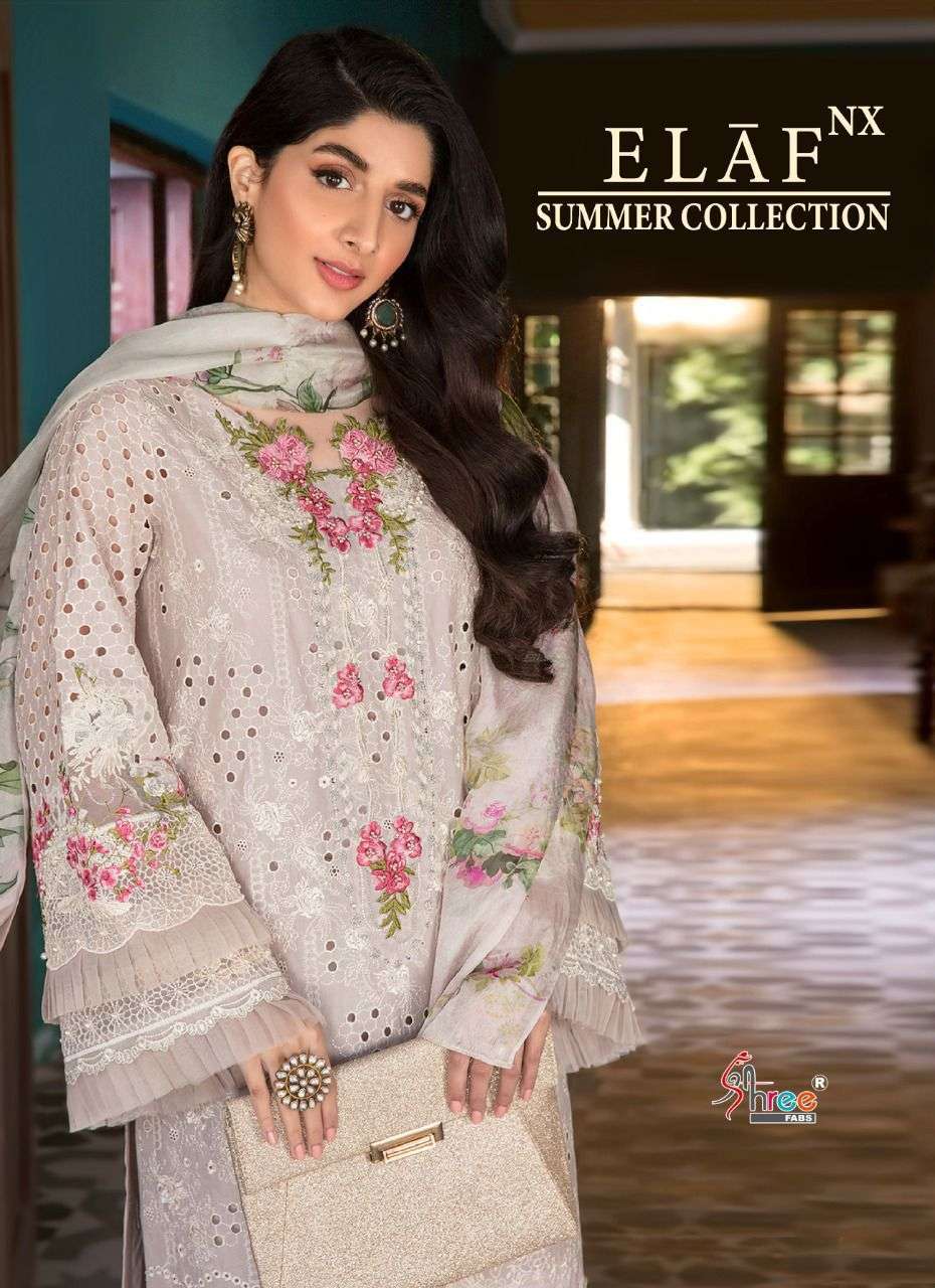 shree fabs elaf nx summer collection series 2119-2139 cotton suit