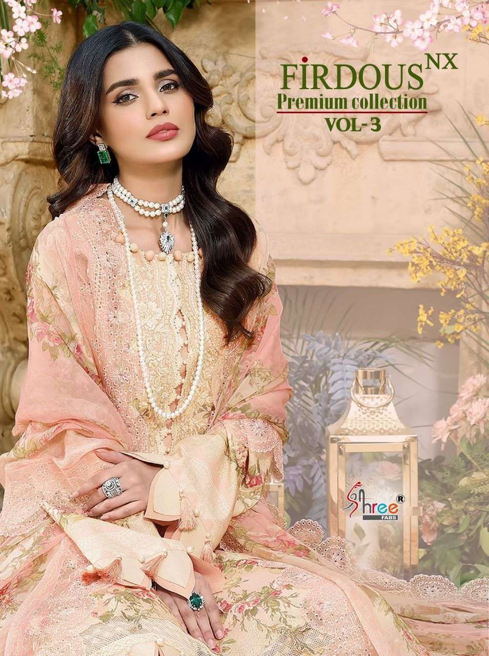 shree fabs firdous premium vol 3 nx series 2183-2190 pure cotton suit 