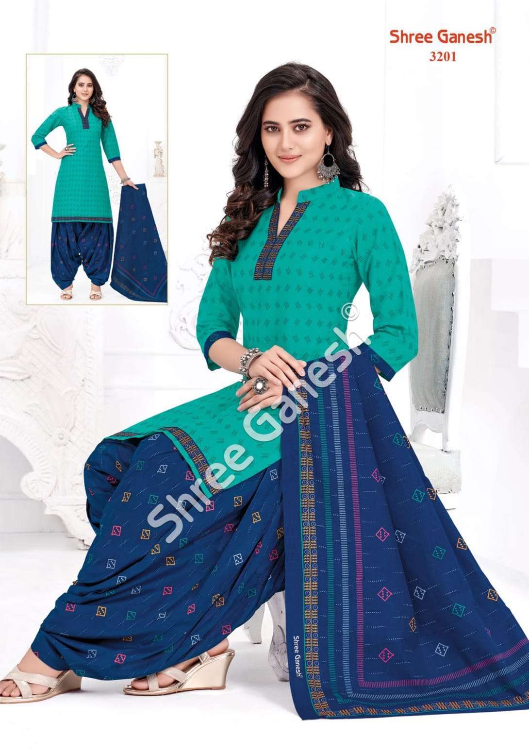 shree ganesh hansika vol 12 series 3201-3236 cotton readymade suit 