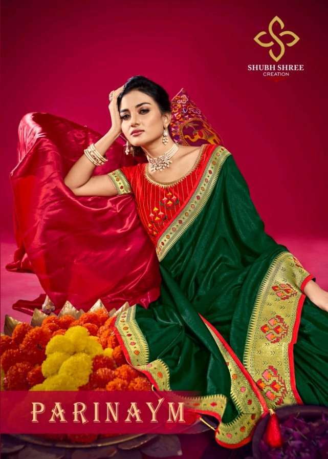 shubh shree creation parinaym series 1001-1011 Velvet Tussar silk saree