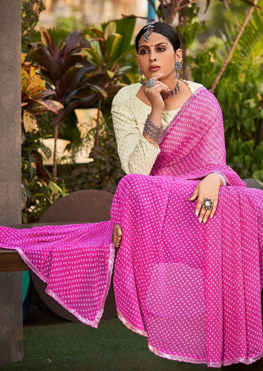 SMRUTI DESIGNER GEORGETTE BANDHNI SAREE 