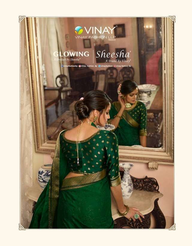 vinay sheesha glowing series 24901-24909 rangoli georgette silk saree