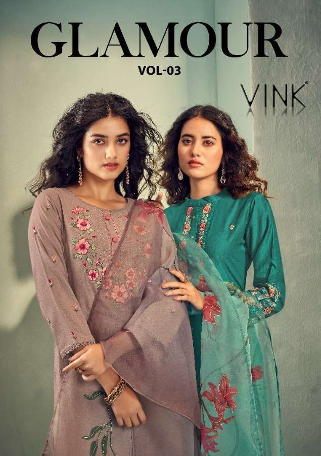 vink glamour vol 3 series 1571-1576 silk readymade suit