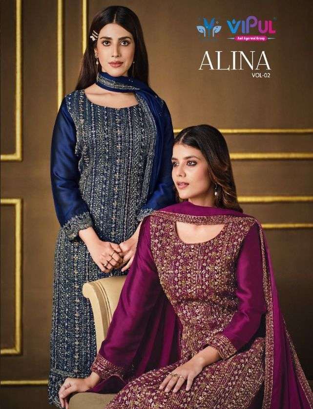 vipul alina vol 2 series 4891-4896 two tone catonic Georgette suit