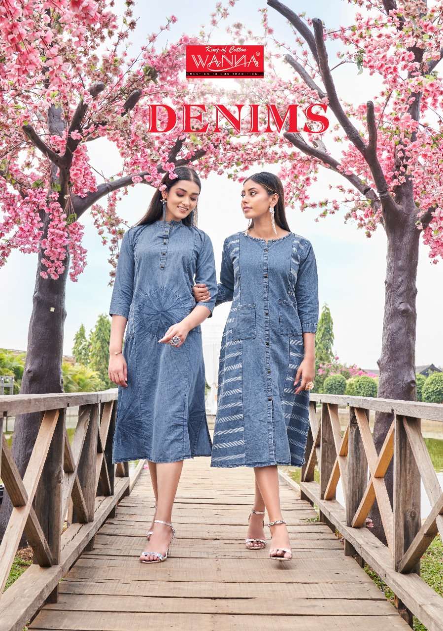 wanna denims series 1001-1006 Finest Quality of original Denim kurti