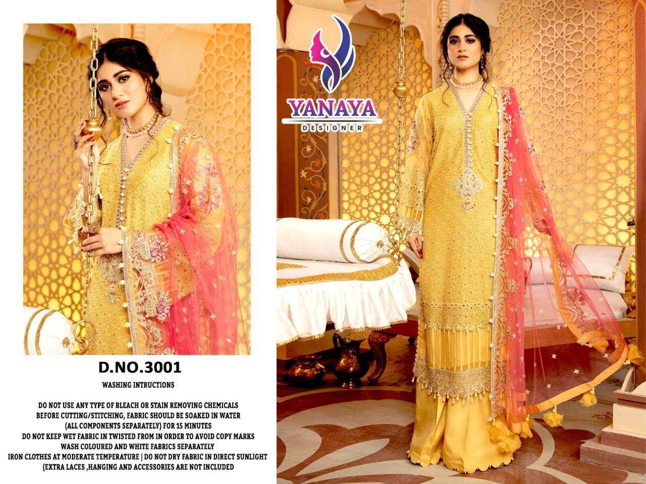 YANAYA DESIGNER 3001-3002 DESIGNER GEORGETTE SUIT 