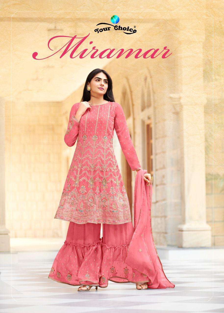 your choice miramar series 4094-4098 Heavy georgette suit