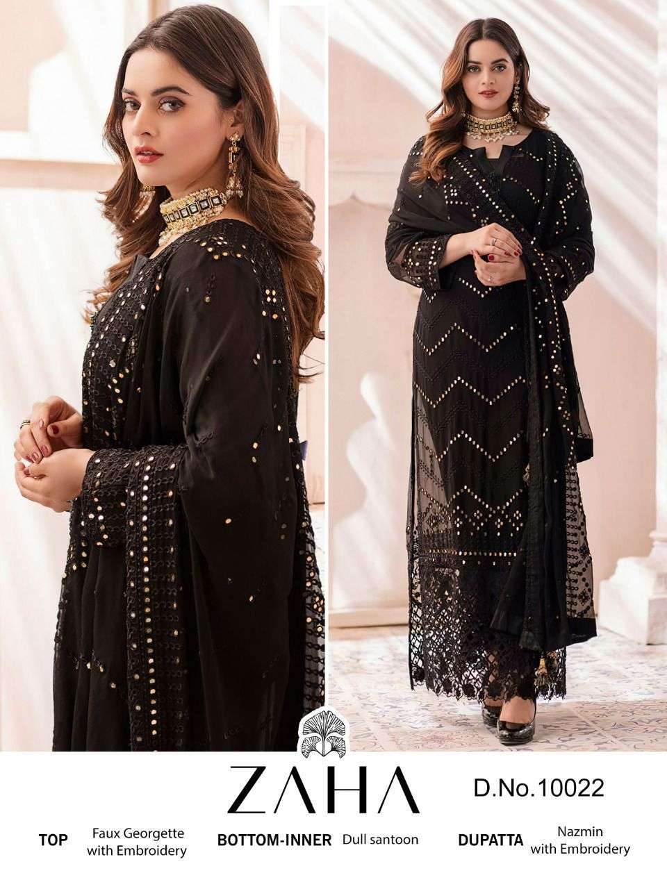 ZAHA 10022 DESIGNER GEORGETTE SUIT 