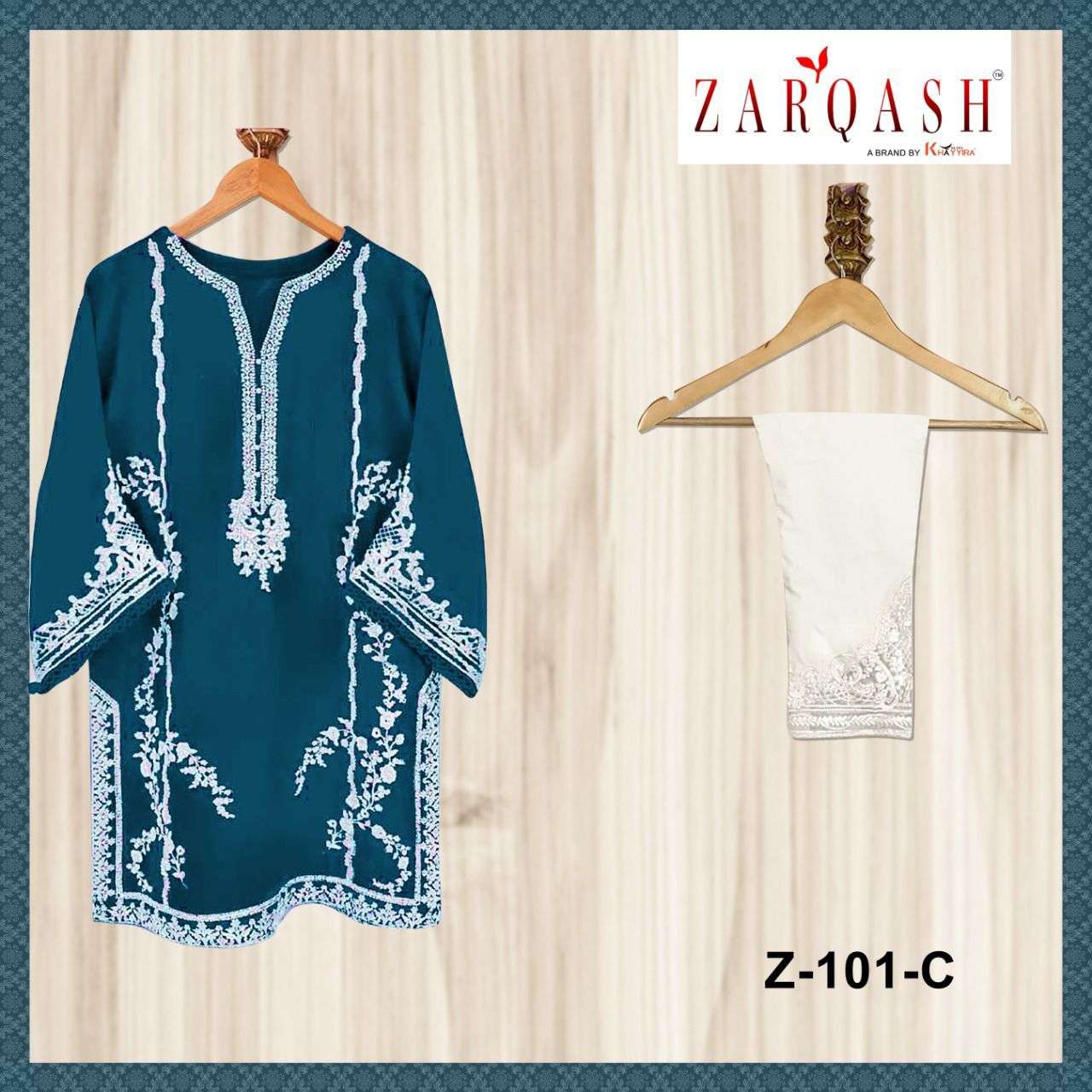 ZARQASH 101 ZIYA DESIGNER FAUX GEORGETTE SUIT 