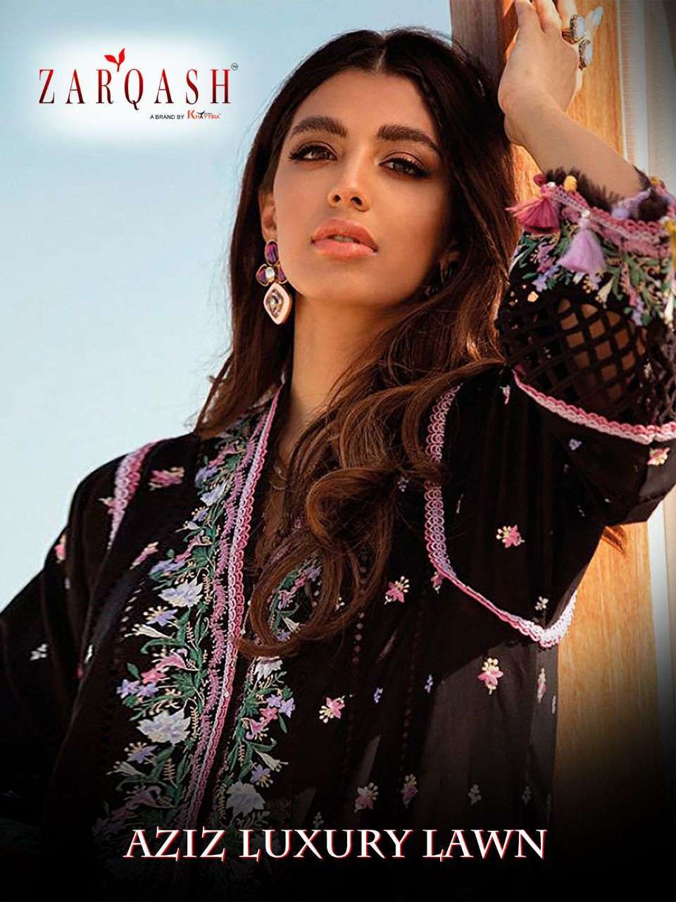 zarqash aziz luxury lawn series 2171-2174 cotton suit