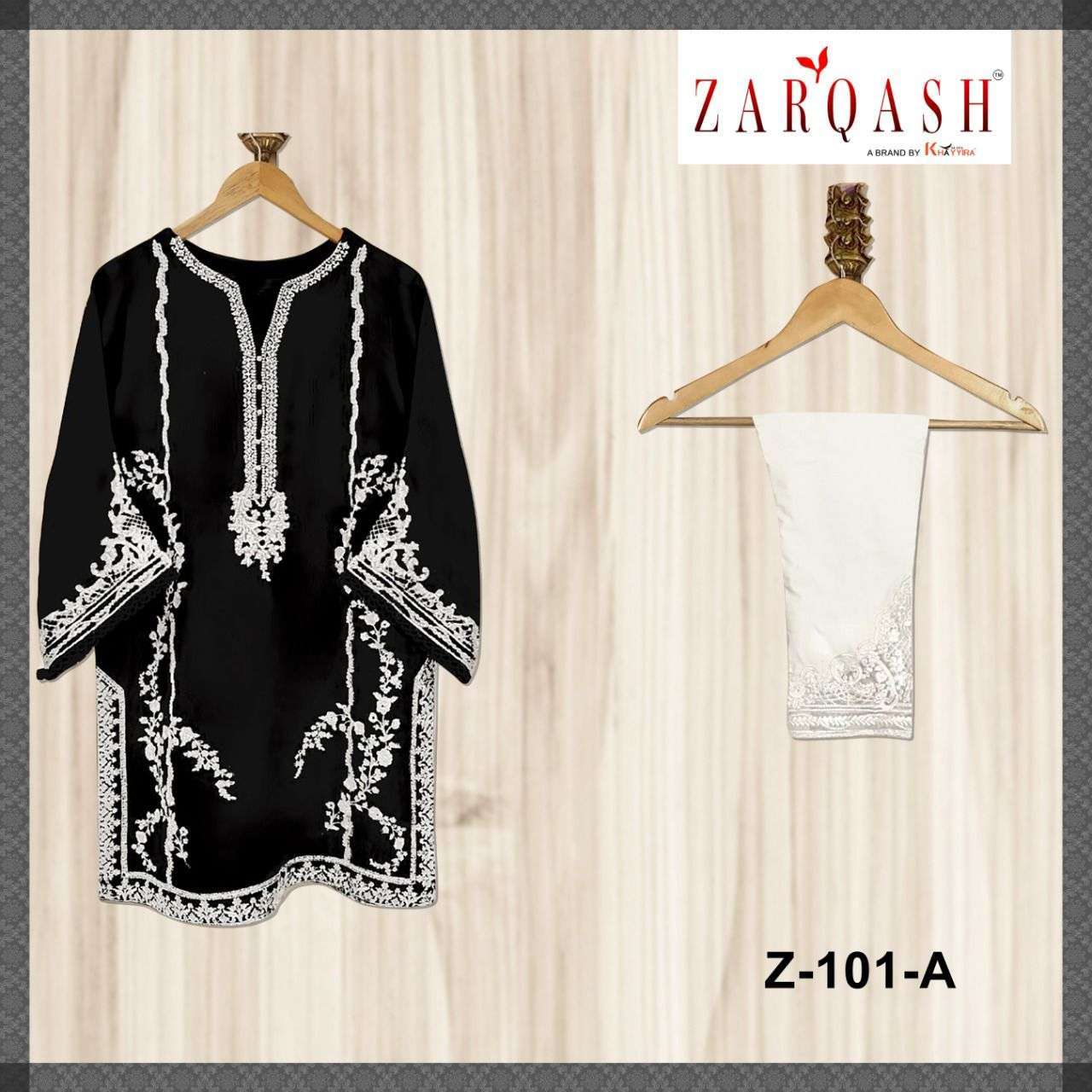 zarqash ziya 101 design faux georgette readymade kurti with pant 