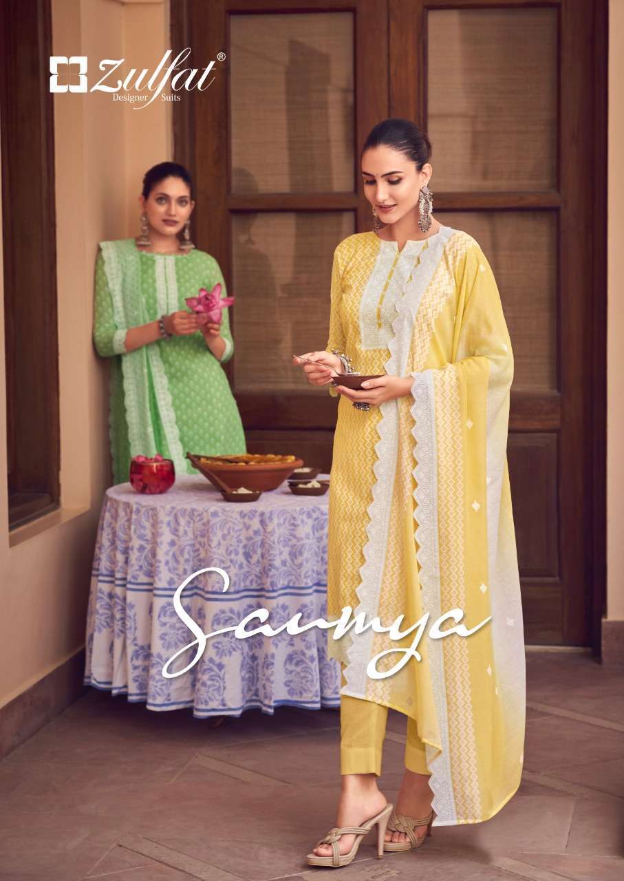 zulfat saumya series 435001-435010 pure cotton suit