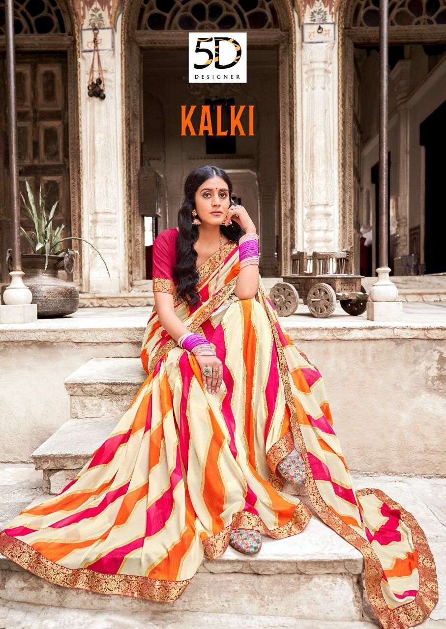 5d designer kalki series 3861-3868 weightless saree