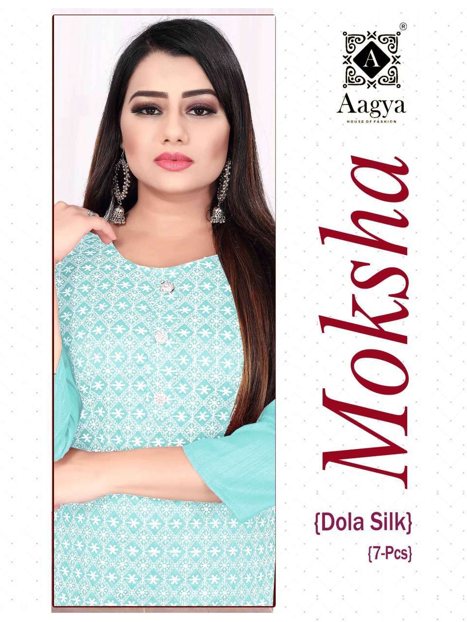 aagya moksha series 01-07 dola silk kurti