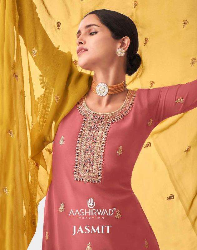 aashirwad creation jasmit series 9132-9137 real georgette suit 