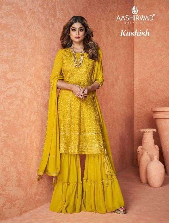 aashirwad kashish series 9219-9222 real georgette readymade suit