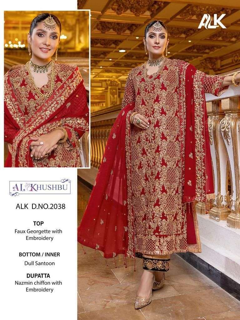 al khushbu 2038 georgette with heavy embroidered suit