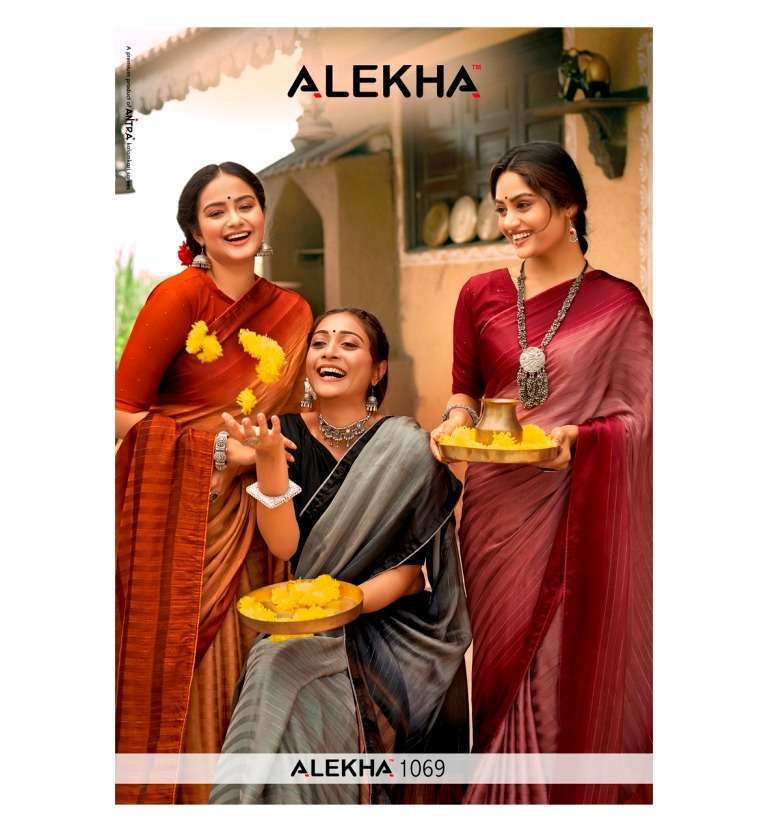 alekha 1069 design p/p signature pallu saree