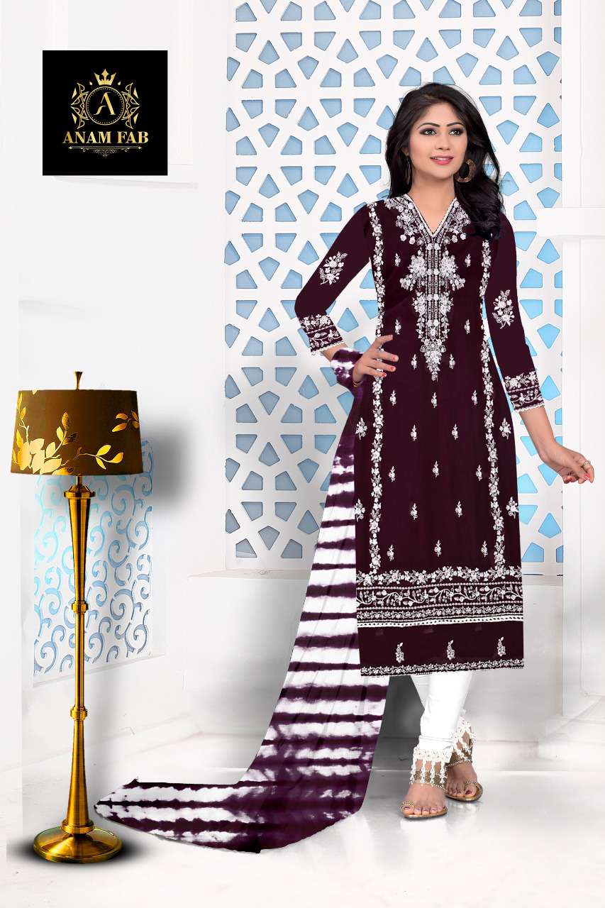 ANAM FAB 11216 DESIGNER FAUX GEORGETTE SUIT 