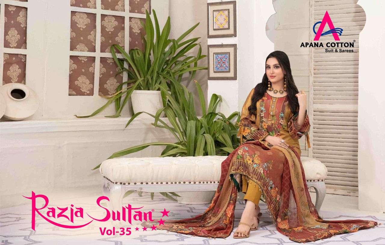 Apna Raiza Sultan Vol-35 series 35001-35010 pure cotton suit