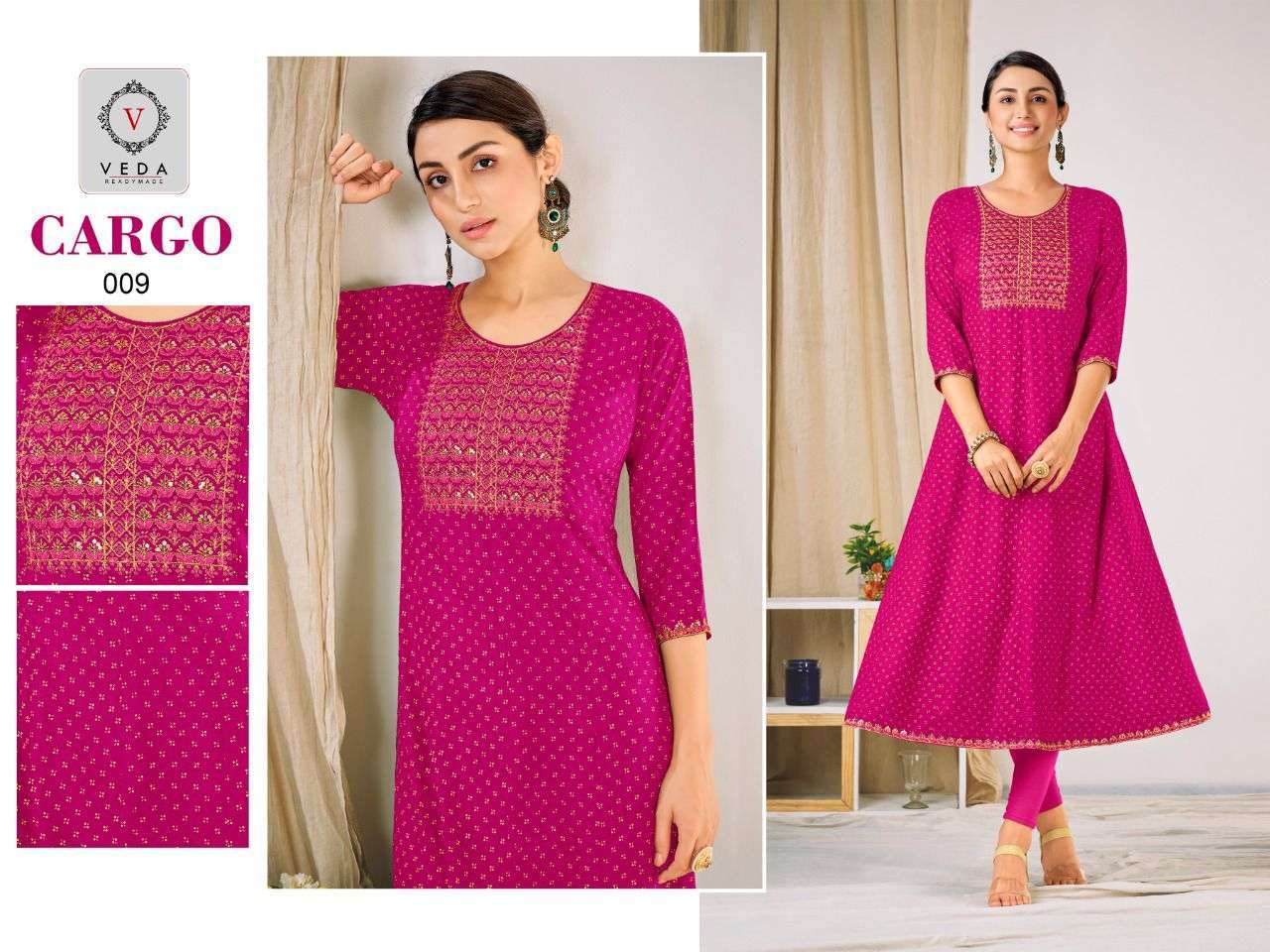 artio veda cargo series 001-009 heavy rayon slub kurti 