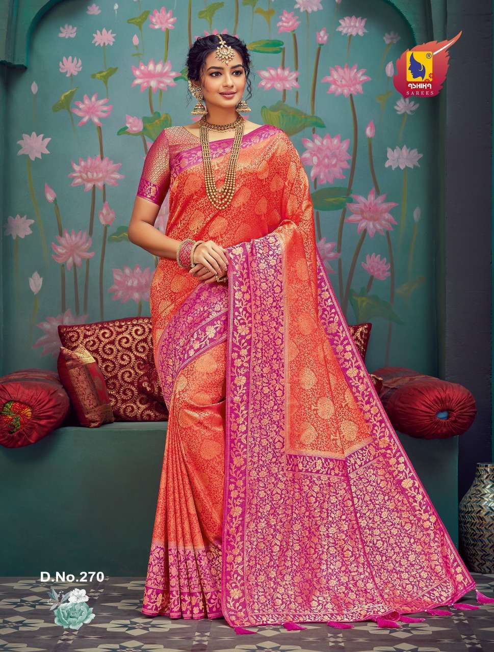 Ashika Dharmavaram Vol 3 series 264-270 fancy soft silk saree