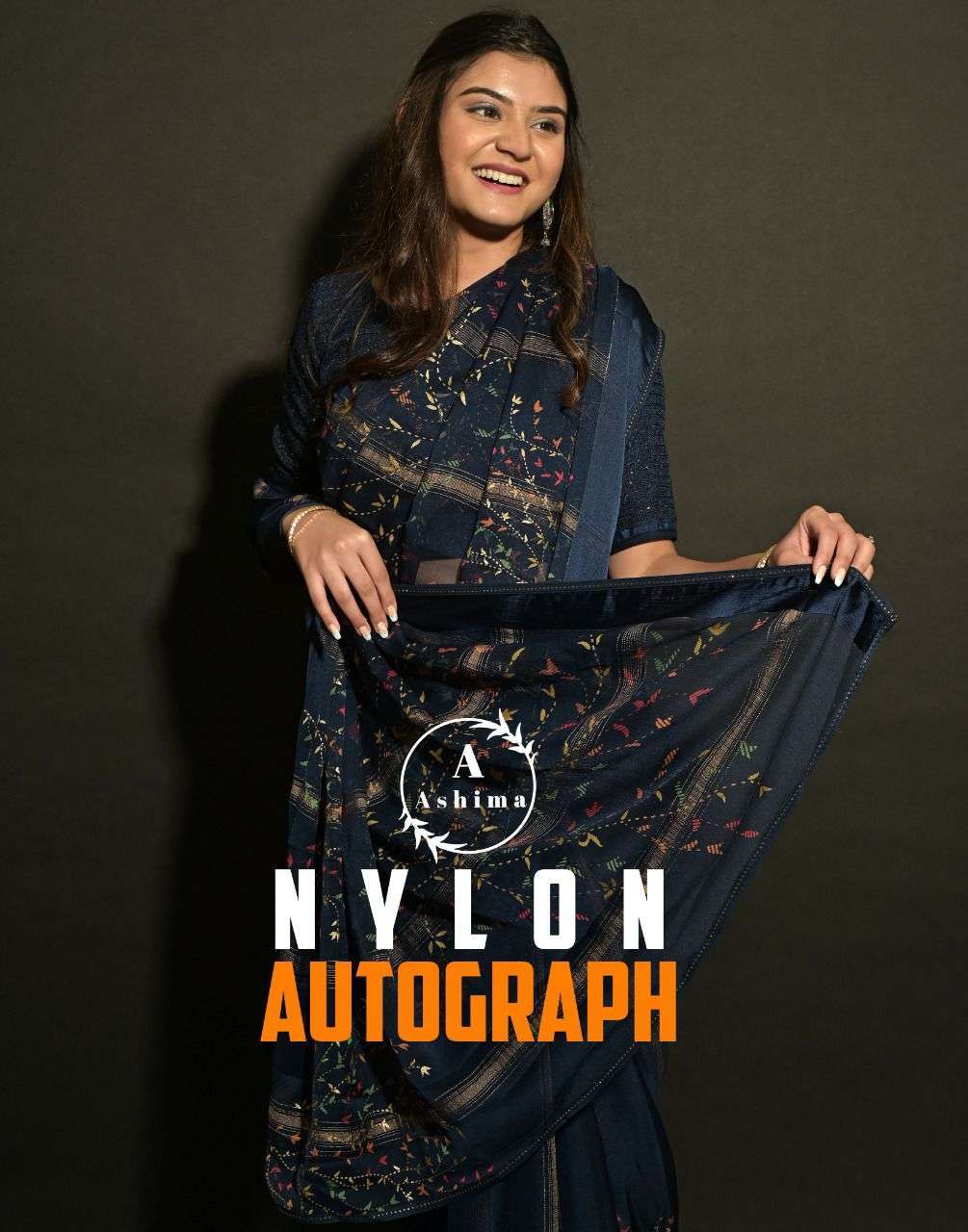 ashima nylon autograph series 4601-4608 P*n autograph weaving pattern saree