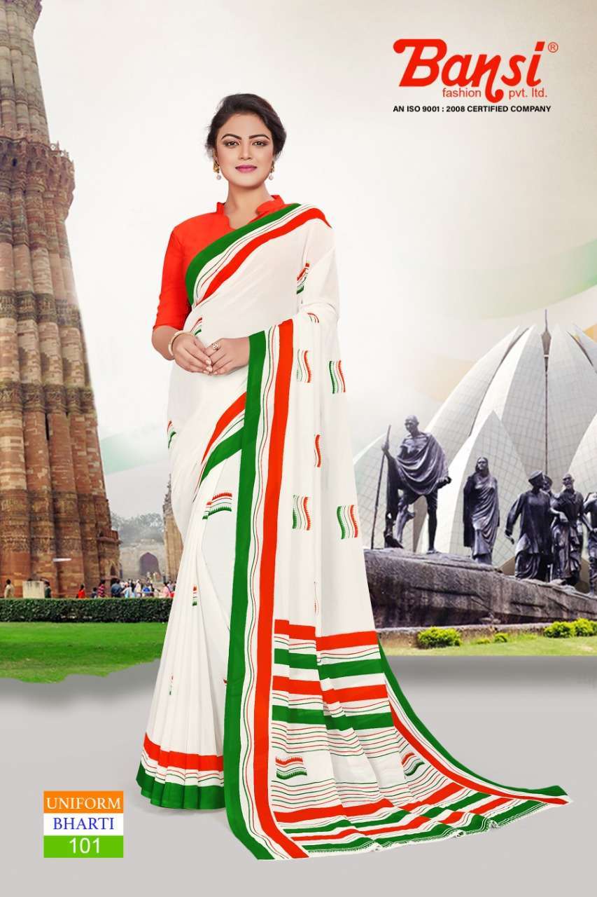 bansi bharti renial uniform saree