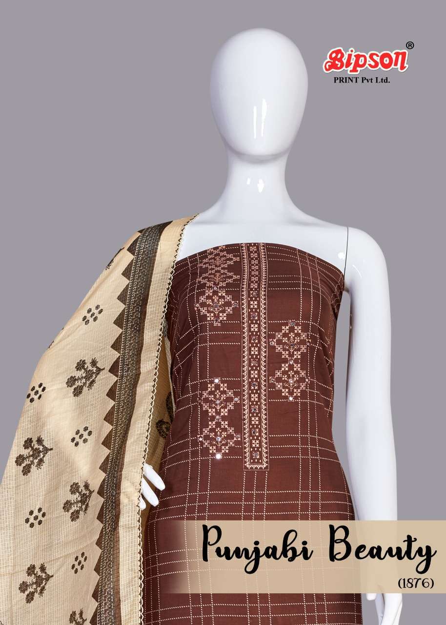 bipson punjabi beauty 1876 pure cotton suit